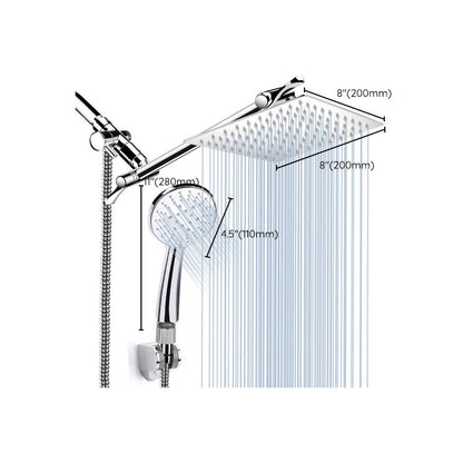 Rynx | Square Dual Shower Head Traditional Wall Mounted Metal Dual Shower Head