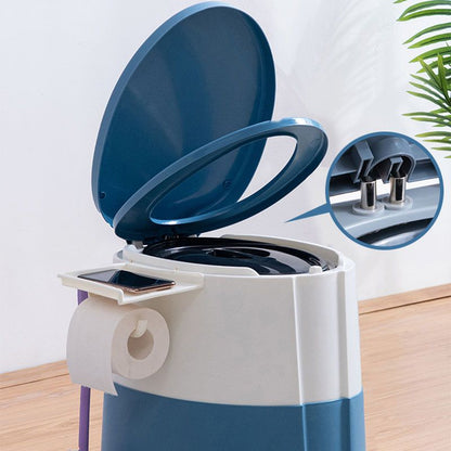 Rynx | Contemporary plastic floor-mounted toilet bowl with toilet seat for the bathroom