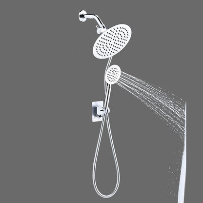 Rynx | Home Round Dual Shower Heads Modern Style Wall Mounted Metal Dual Shower