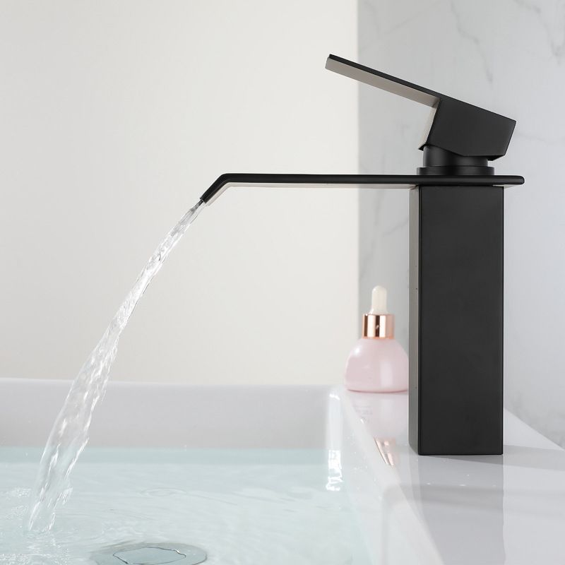 Rynx | Industrial Vessels Faucet Stainless Steel Lever Handles Waterfall Spout Bathroom Faucet