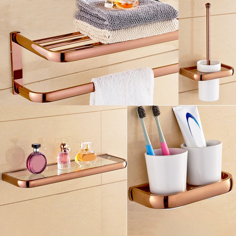 Rynx | 6-Piece Bathroom Accessory Set Vintage Brass Bathroom Hardware Set