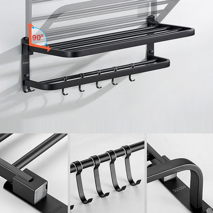 Rynx | Modern Bathroom Accessories Black Paper Holder Bathroom Shelf Bathroom Accessory Set
