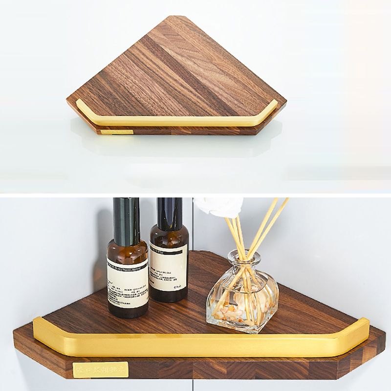 Rynx | 6-piece Walnut Bathroom Accessories Set Metal Gold Bath Hardware Set