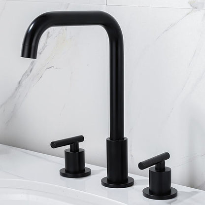 Rynx | Modern 2-Handle Bathroom Sink Faucet 3-Hole Widespread Bathroom Faucet