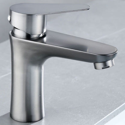 Rynx | Contemporary Stainless Steel Basin Tap Lever Handles Low Arc Basin Mixer
