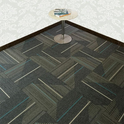 Rynx | Dark Color Level Loop Carpet Tile Non-Slip Self-Adhesive Indoor Office Carpet Tiles