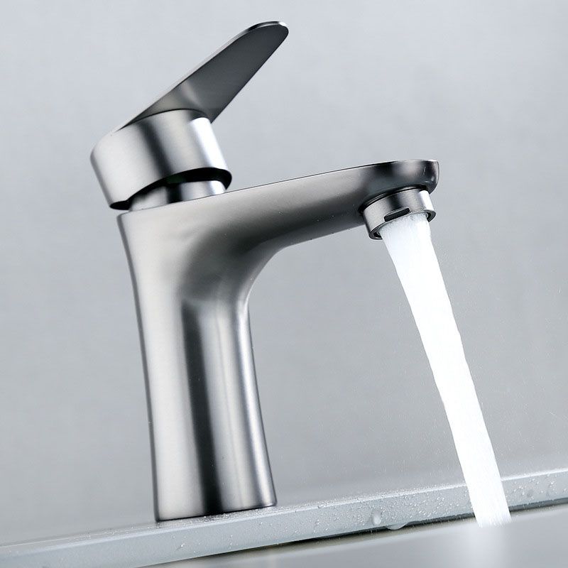 Rynx | Contemporary Stainless Steel Basin Tap Lever Handles Low Arc Basin Mixer