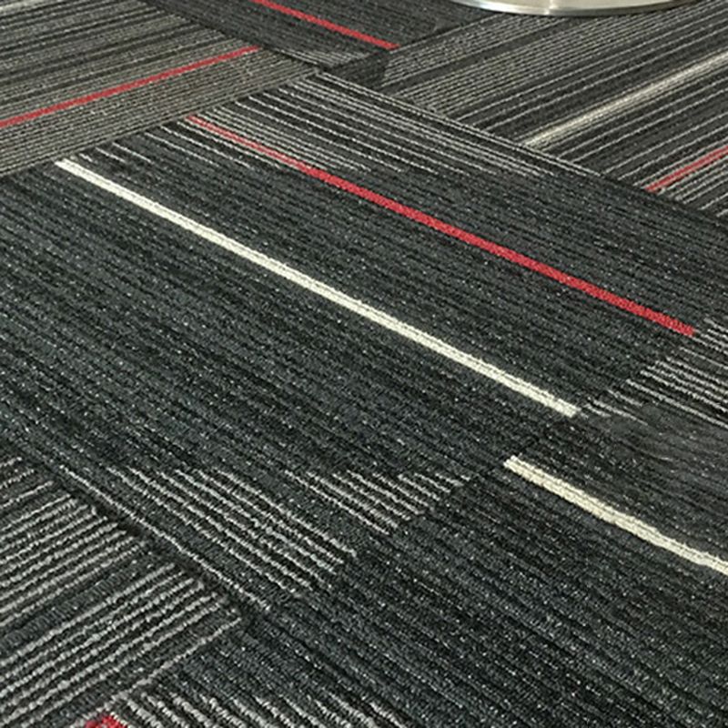 Rynx | Dark Color Level Loop Carpet Tile Non-Slip Self-Adhesive Indoor Office Carpet Tiles