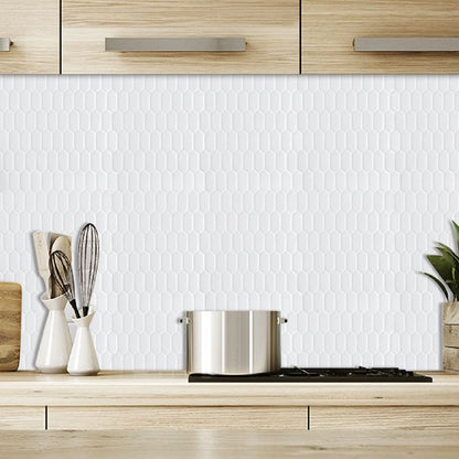 Rynx | Modern Peel & Stick Field Tile PVC Hexagon Mosaic Tile Peel and Stick Back Wall