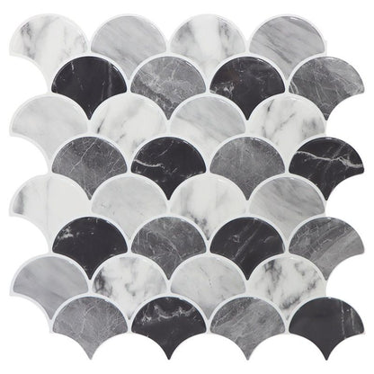 Rynx | Modern Peel and Stick Tiles PVC Fish Scales Peel and Stick Trim