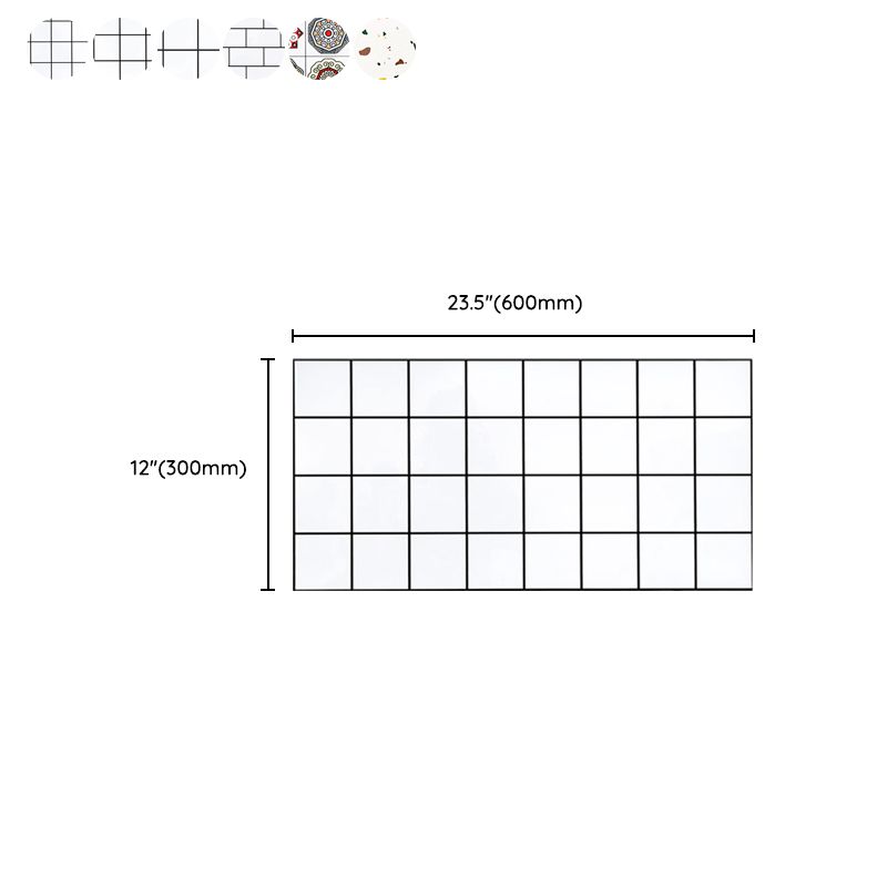 Rynx | PVC Rectangular 10 Pack 12" X 23" Peel & Stick Mosaic Tile Kitchen and Bathroom