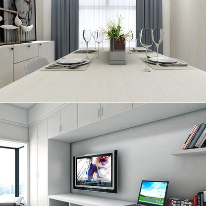 Rynx | Modern Pearl Wainscoting PVC Wood Grain Wall Access Panel Peel and Stick Wall Tile