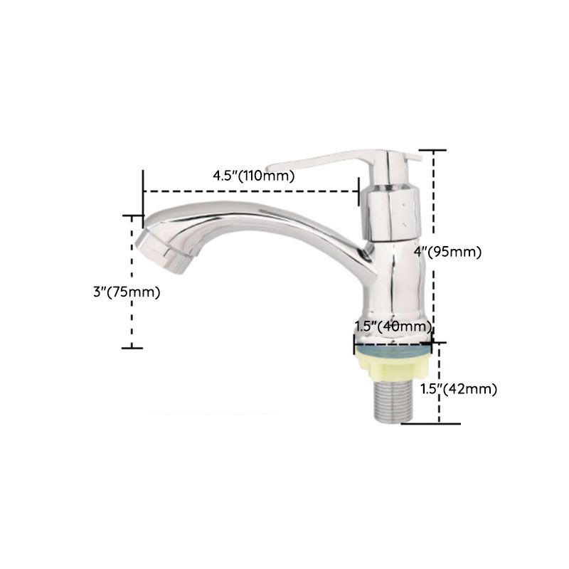 Rynx | Modern Bathroom Faucet Chrome Knob Handle with Water Hose Basin Faucet