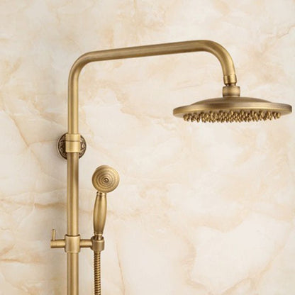 Rynx | Traditional Handheld Shower Head with Hose Polished Brass Wall Mounted Shower Head