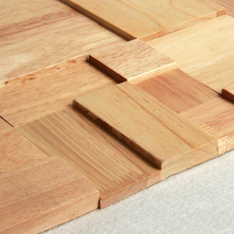 Rynx | Mosaic Wood Wall Cladding Glue Living Room Modern Style Wood Plank