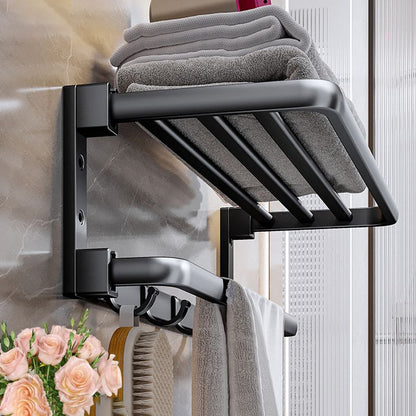 Rynx | Modern black bathroom accessory set towel holder bathroom fittings