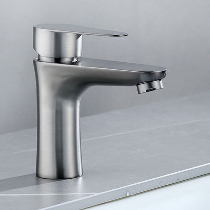 Rynx | Contemporary Stainless Steel Basin Tap Lever Handles Low Arc Basin Mixer