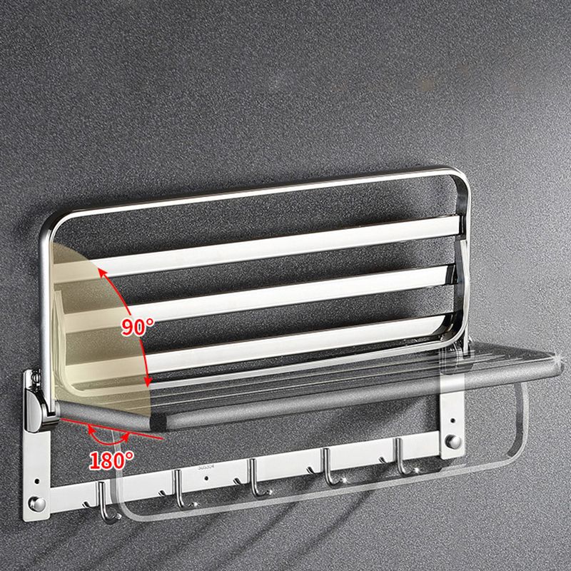 Rynx | Classic Polished Chrome Bathroom Accessory Set Towel Holder/Paper Holder/Robe Hooks Included
