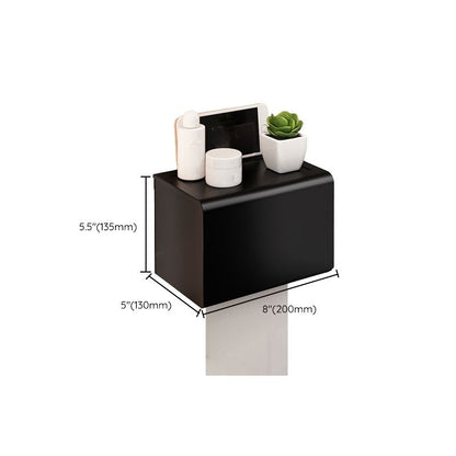 Rynx | Modern Bathroom Set with Bath Shelf/Towel Holder & Paper Holder Black Bathroom Hardware