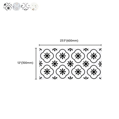Rynx | PVC Rectangular 10 Pack 12" X 23" Peel & Stick Mosaic Tile Kitchen and Bathroom