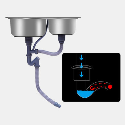 Rynx | Modern Style Kitchen Sink Stainless Steel 2 Holes Top Mount Kitchen Sink