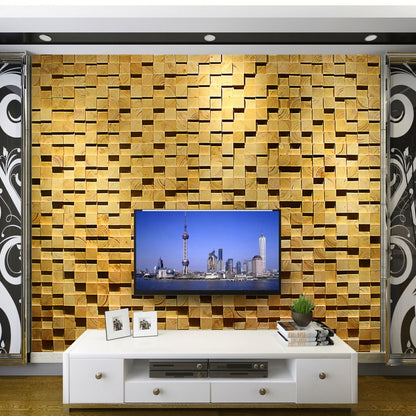 Rynx | Wood Mosaic Cladding Shiplap Glue Contemporary Interior Wall Cladding