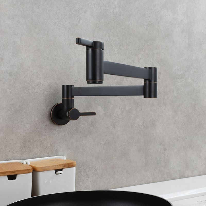 Rynx | 1-handle brushed nickel widespread faucet 1 hole wall-mounted bathroom faucet with brass