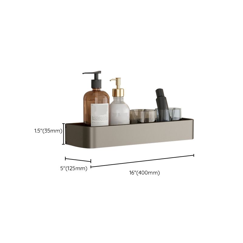 Rynx | Contemporary Aluminum Bathroom Accessory Set Grey Bath Shelf