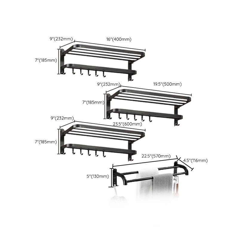 Rynx | Matte black bathroom accessory set Modern bathroom accessory hardware set