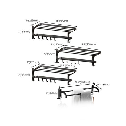 Rynx | Matte black bathroom accessory set Modern bathroom accessory hardware set