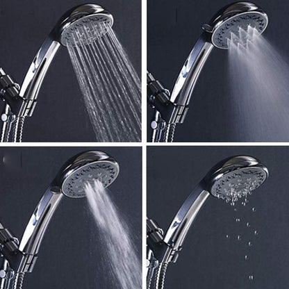 Rynx | Round Handheld Showerhead in Silver Leak-Resistant Wall-Mounted Showerhead
