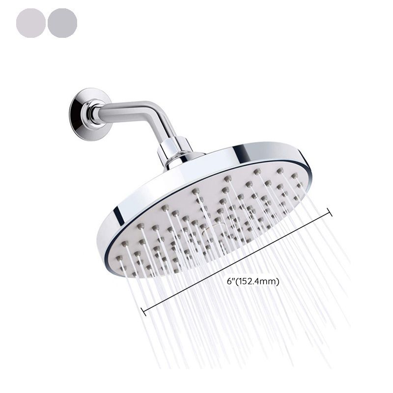 Rynx | Round Fest Shower Head Silver Single Jet Wall Mounted Shower Head