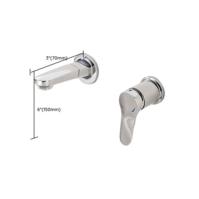 Rynx | Wall Mounted Faucet Brass Lever Handle Bathroom Faucet Hand Shower