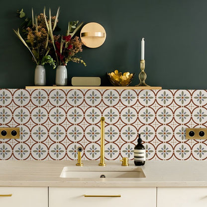 Rynx | Waterproof Peel & Stick Tile Square Pattern Print Single Tile