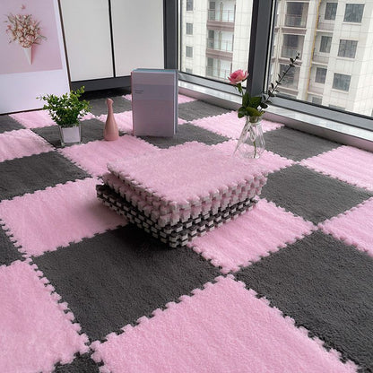 Rynx | Multicolored Level Loop Carpet Tile Non-Slip Composite Floor Tiles for Bedroom