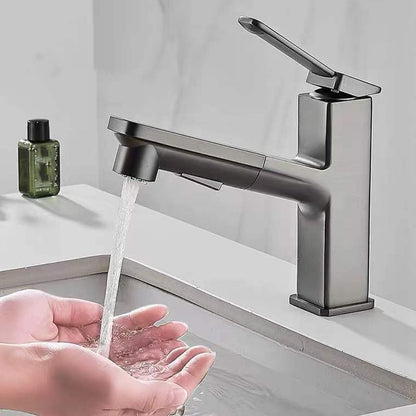 Rynx | Contemporary Basin Mixer Lever Handles Low Arc Copper Basin Mixer