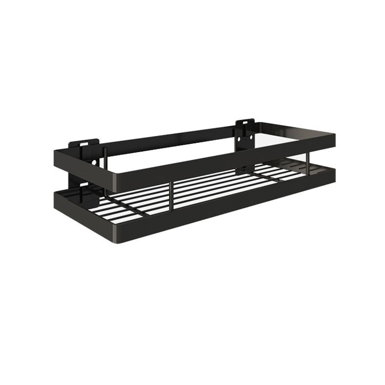 Rynx | 2-piece bathroom shelf made of matte black metal bathroom hardware set