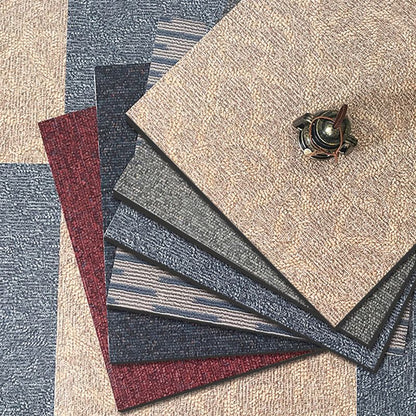 Rynx | Modern Water-Repellent Plastic Flooring Fabric Look Square Edge Floor Tiles