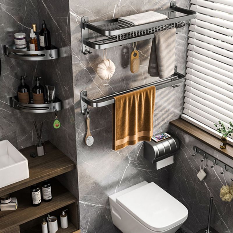 Rynx | Modern gray bathroom accessory set bathroom shelf bath hardware set