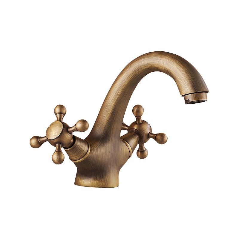 Rynx | Vintage Widespread Bathroom Faucet Industrial Cross Handles Sink Faucet