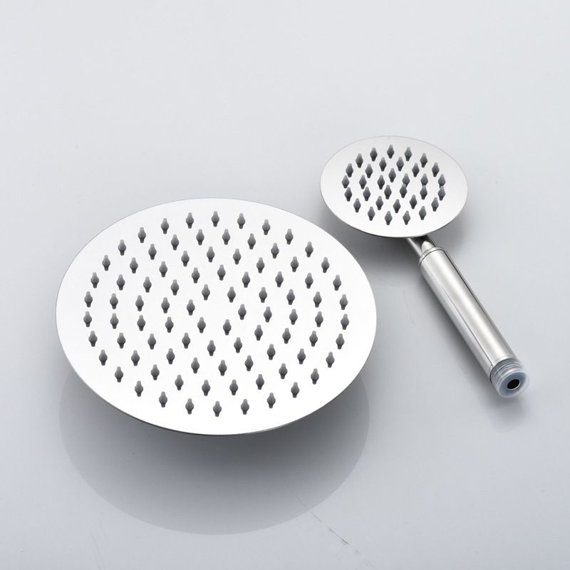 Rynx | Home Round Dual Shower Heads Modern Style Wall Mounted Metal Dual Shower