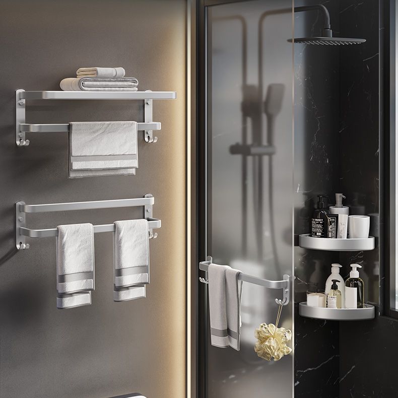 Rynx | 7-piece Bathroom Accessory Set Modern Aluminum Bathroom Set in Silver