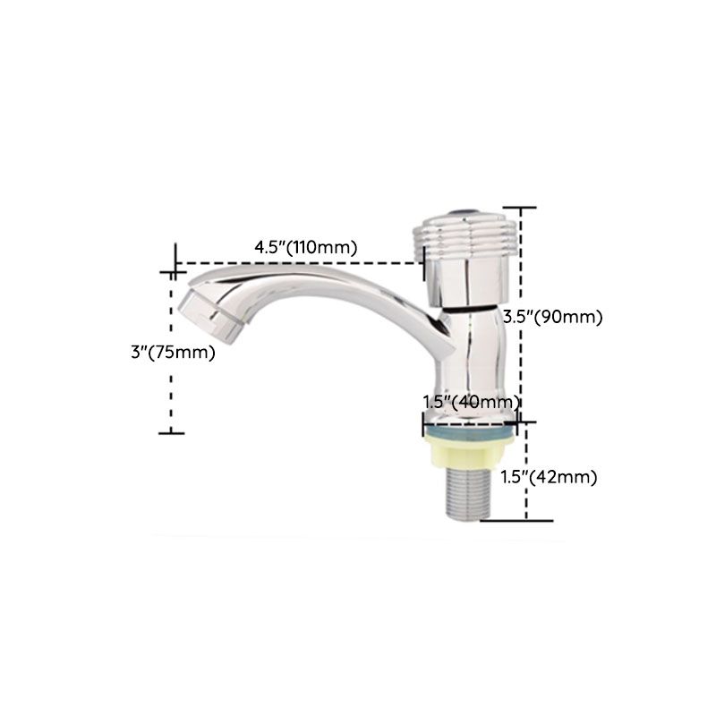 Rynx | Modern Bathroom Faucet Chrome Knob Handle with Water Hose Basin Faucet