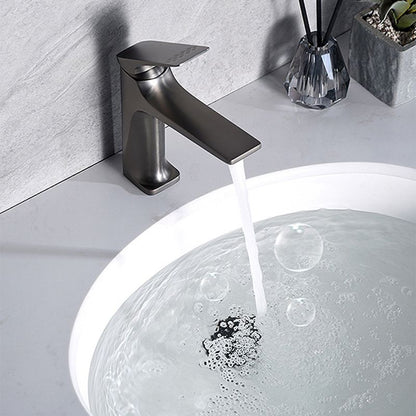 Rynx | Modern Bathroom Faucet Brass Deep Arc Lever Handle with Faucet Hose