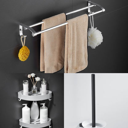 Rynx | 6-piece contemporary bathroom accessory set bathroom shelf/towel bar paper holder included