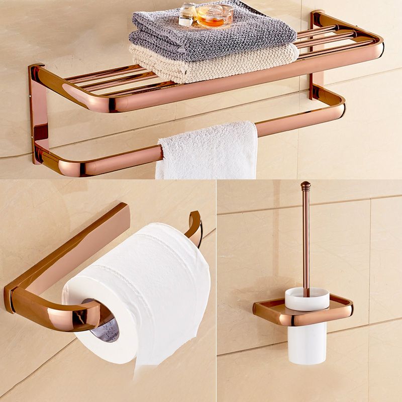 Rynx | 6-Piece Bathroom Accessory Set Vintage Brass Bathroom Hardware Set
