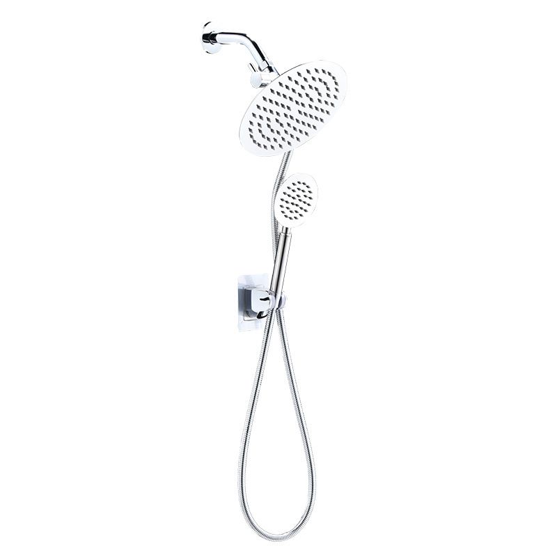 Rynx | Home Round Dual Shower Heads Modern Style Wall Mounted Metal Dual Shower