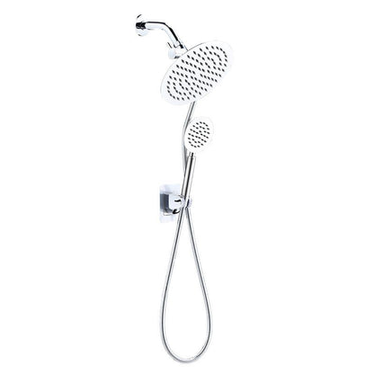 Rynx | Home Round Dual Shower Heads Modern Style Wall Mounted Metal Dual Shower