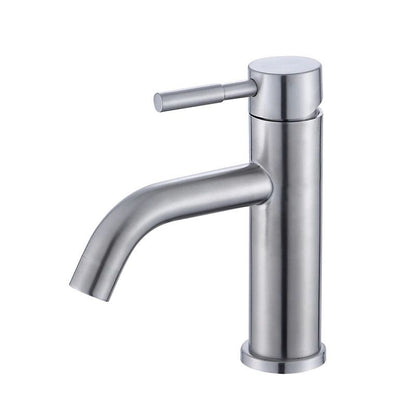 Rynx | Modern Silver Bathroom Faucet Single Handle Bathroom Tap with Lever Handle