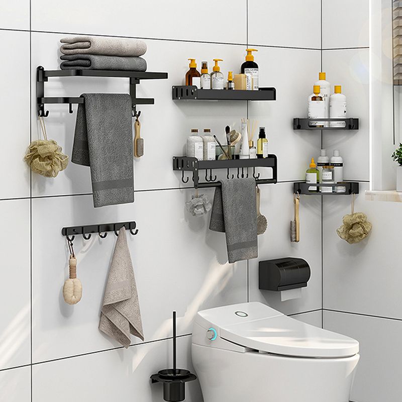 Rynx | Modern Bathroom Accessories Black Paper Holder Bathroom Shelf Bathroom Accessory Set